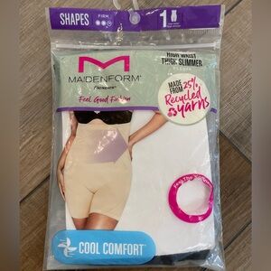 NWT Maidenform Flexees High Waist Thigh Slimmer Black Shapes Size S